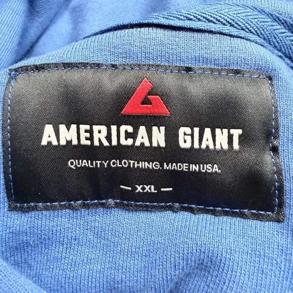 NWOT American Giant Men's Classic Pullover Hoodie Bright Cobalt Blue XXL - Picture 6 of 7